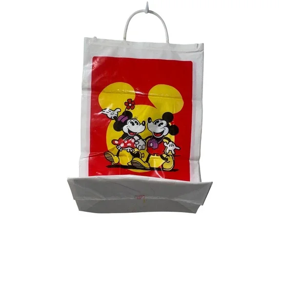 Vintage Walt Disney Disneyland Mickey Mouse Minnie Souvenir Shopping Bag 1980s - Picture 4 of 5